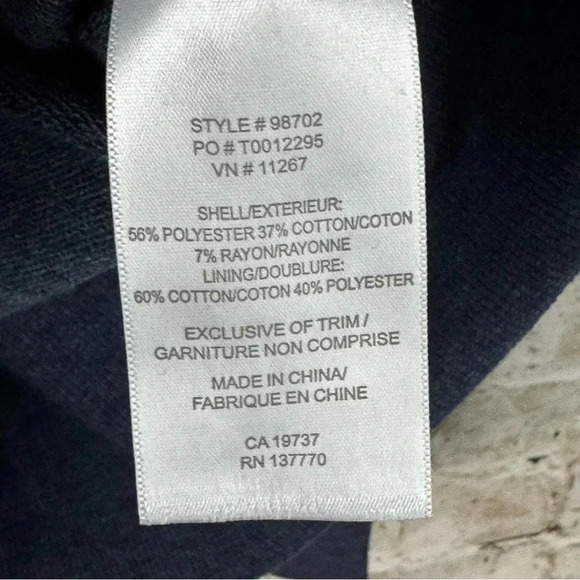 NWT ROOTS Women's XS Sandylake Full Zip Hoodie Ink Blue Sweater Hoody New Hood - Picture 9 of 12